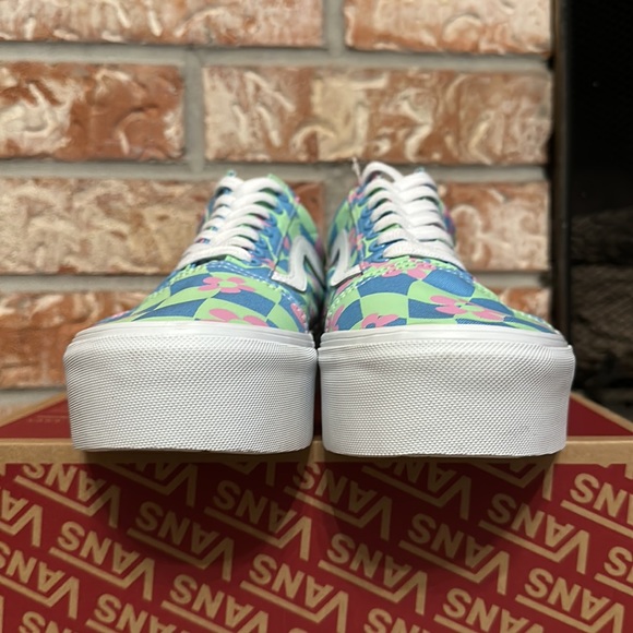 Vans Old Skool Stacked checkerboard floral blue - Picture 7 of 9